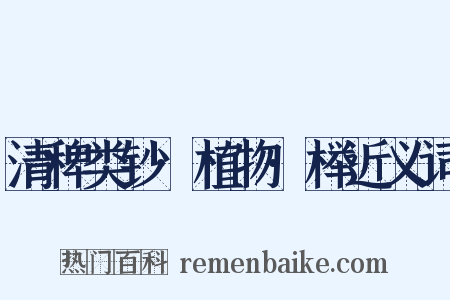 清稗类钞·植物·榉近义词是什么意思的图片